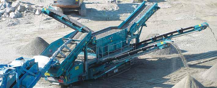 The Powerscreen H range features horizontal screens ideal for handling high volumes of sticky materials and for the exact, fine sizing demanded in many construction contracts.