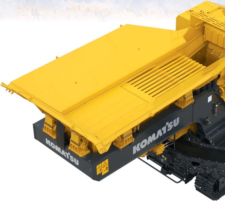 In addition, Komatsu s locking cylinder mechanism allows you to change the discharge clearance with a simple one-touch adjustment and also facilitates the removal of clogged foreign material from the