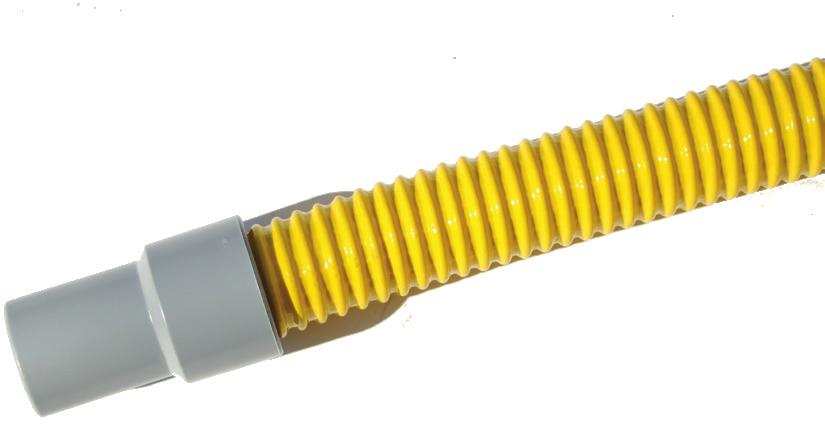 Constructed of ethylene vinyl acetone copolymer, this hose is non-conductive and not recommended for applications where static build-up is a concern.