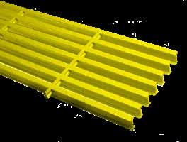 GRP PRODUCTS 92 MORE THAN STEEL GRP SAFEGRATING-P n Pultruded rectangular grating n Looks similar to open steel