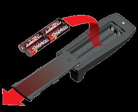 Caution: Discontinue running your model at the first sign of weak batteries (flashing red light) to avoid losing control. 14 TRAXXAS 2,3 INSTALLING TRANSMITTER BATTERIES Your TQ 2.