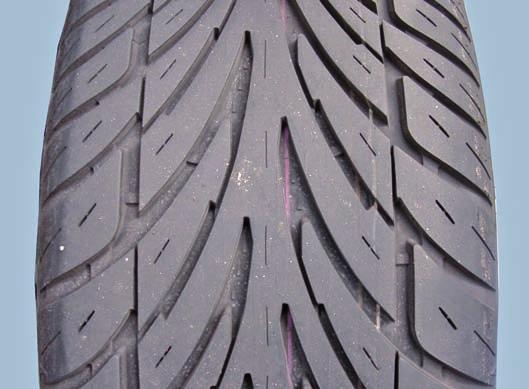same size). Figure 61.4 A unidirectional tread. TIRE TREAD MATERIAL The tread material calls for compromise. Hard materials might wear longer but not provide sufficient traction.