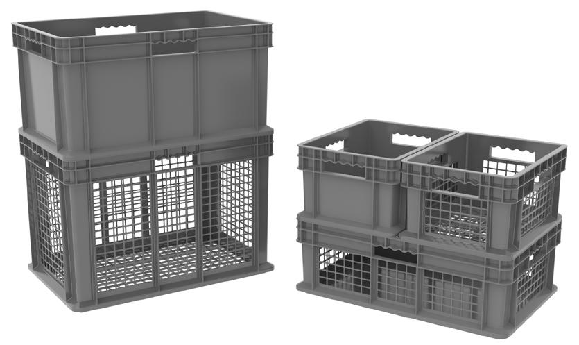 Straight Wall Containers INDUSTRIAL REUSABLE CONTAINERS Straight Wall Containers (SWCs) Model No. Mesh & Base Model No. Mesh /Solid Base Model No. Solid & Base Outside Dimensions (In.