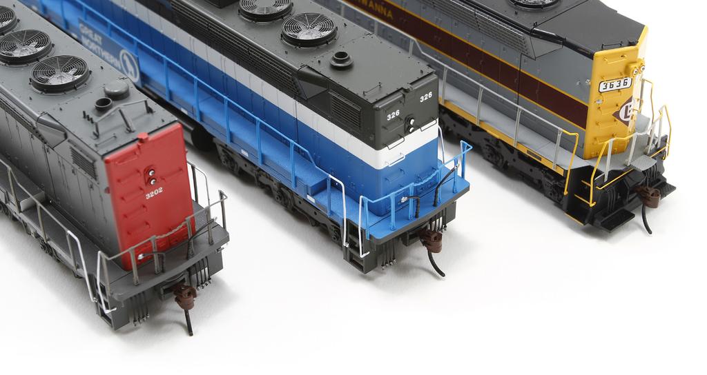 All Road Names SOUND EQUIPPED MODELS ALSO FEATURE: Onboard DCC decoder with SoundTraxx Tsunami2 decoder Sound units operate in both DC and DCC Some functions are limited in DC Engine, horn, and bell