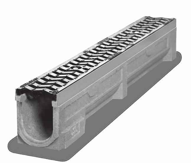 05 A15 / / POLYESTER CONCRETE DRAINAGE CHANNEL WITH GALVANIZED PROFILE Due to their low weight, high