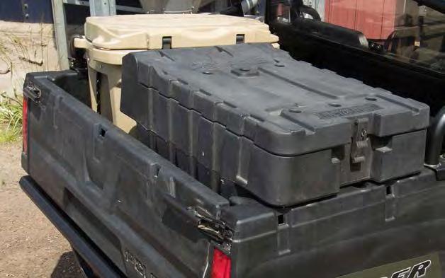 CARGO BOX EXCLUSIVE AND AVAILABLE ON ALL POLARIS VEHICLES, LOCK &