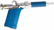 access to hard to reach places. Straight nozzle has a non-safety metal tip, bent tube has non-marring plastic tip.