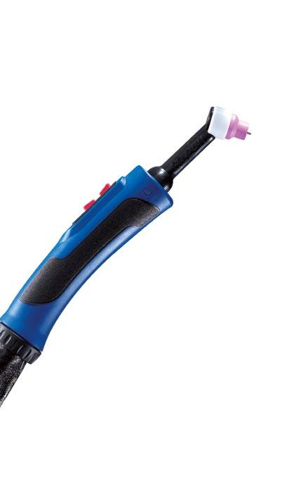 One ergonomic handle with GRIP for all ABI- TIG GRIP torch types offers high grip ability and optimum feel Modular switching and control functions inte grated into the handle Excellent protection