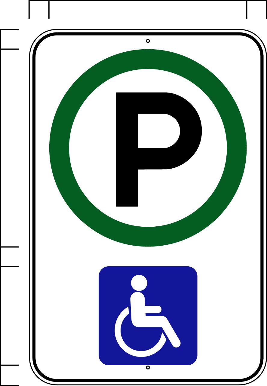 Symbol of ccess Parking Sign Format Parking areas that are reserved for individuals with disabilities are identified using the version of the parking sign shown below.