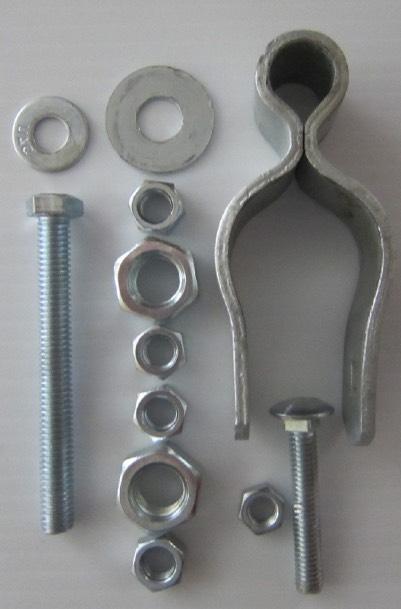 Carriage Bolt and Nut comes separate.
