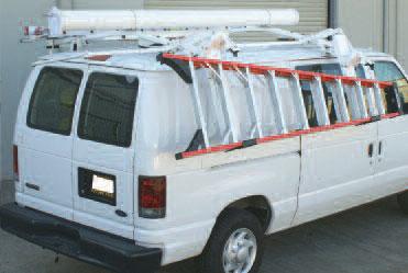 EZ LO-DOWN LADDER RACK FEATURES AND BENEFITS Heavy-Duty mechanism gently lowers and raises ladder into position. In lowered position, horizontal ladder is only 4 ft.