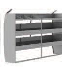 - Steel 2 Drawer 5 D - J Hook (3 Prong) x 2 Upper Shelf Dividers (Set Of 5) - Door Kit For 42 Wide Shelf Unit x 2 4004C 4004F