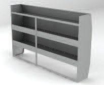Welded steel back panels give additional rigidity and support.