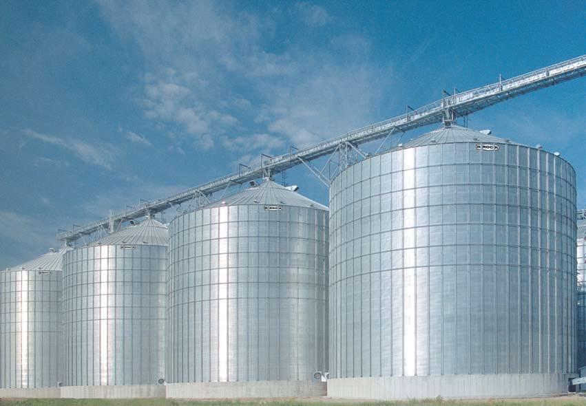 INDUSTRY-LEADING PRODUCTS Backed by decades of storage design and manufacturing experience, BROCK Commercial Grain Storage Bins offer commercial users the best built-in value over