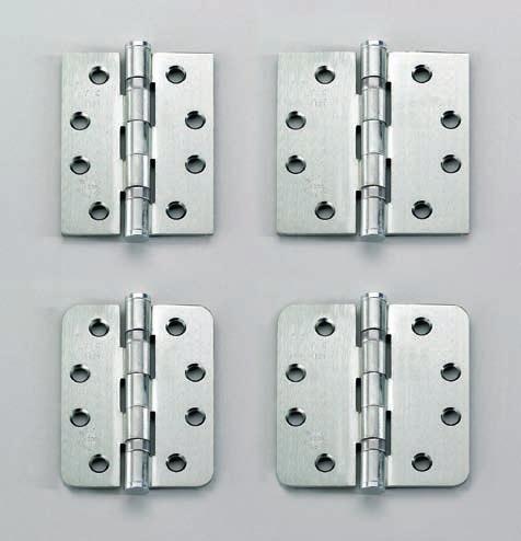 2 Hinges Ball Bearing A series of square and radius cornered hinges BS EN 95 Grade Mild Steel with zinc plated EZP or coloured powder coated finish Square cornered hinge Sizes 7 700.2 02 x 76mm 7 70.