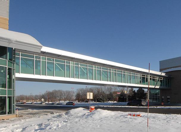 Figure 4-18: The new Apple Valley Transit Station includes a skyway over Cedar Ave. to the southbound platform 4.