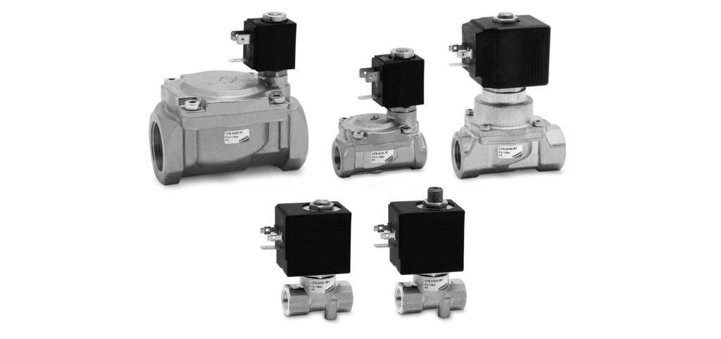 Series CFB solenoid valves /-way and 3/-way Normally Closed (NC) and Normally Open (NO)»» Solenoid valves for air and water»» Great reliability over time, even in heavy working conditions The valve