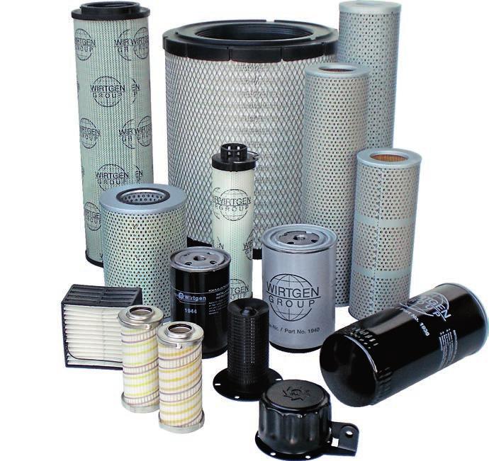 ORIGINAL WIRTGEN Filter Service Packages Contains all air, fuel, engine oil and hydraulic oil filters for the respective Wirtgen machine.