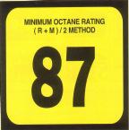 F.T.C. CERTIFICATION AND MINIMUM OCTANE RATING LABELS $.