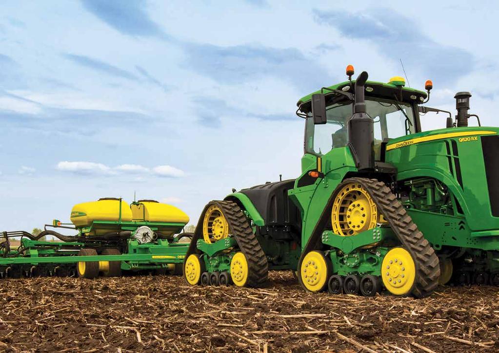 9RX Series Track systems THE RIGHT TRACK 9RX NARROW TRACK The 4-track articulated design of the new 9RX Narrow Track Tractors maintains traction in a turn under load to reduce soil impact and crop