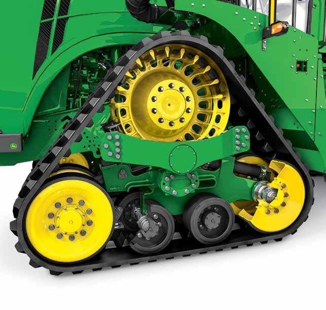9RX SERIES WIDE TRACK UNDERCARRIAGE 1 Large drive sprocket. The undercarriage on the 9RX has a larger drive sprocket - 1,000 mm (39.5 in.