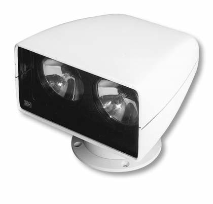 MODEL 60010-2 SERIES 255 SL REMOTE CONTROL SEARCHLIGHT FEATURES l Two High Output Sealed Beam Lamps l Sleek Design l Rugged Construction l Full 360 Rotation Model 60010-2 Series l Remote Control and