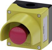 Enclosures with standard fittings EMERGENCY-STOP mushroom pushbuttons, red, Ø 40 mm, with yellow top