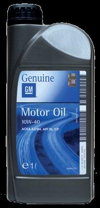 The full range of OPEL / GM Lubricants is available on request.
