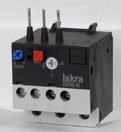 Contactors BR6 THERMAL OVERLOAD RELAY A three-pole relay used with mini contactors Used for overload protection of motors with operational currents up to 14 A and operational voltages up to 690 V AC