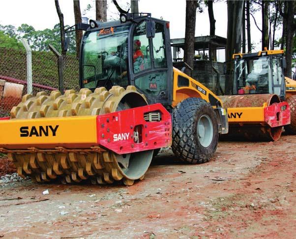 Name of Project: Ring Road Surrounding the City of São Paulo, Brazil Sany's single drum rollers and pad foot shell kit rollers were used to build the ring
