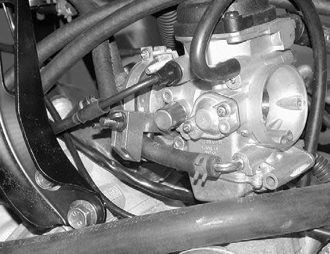Section 04 FUEL SYSTEM Subsection 03 (CARBURETOR) GENERAL Before performing any job on the fuel system, always turn fuel valve to OFF position and disconnect BLACK (-) cable from battery.