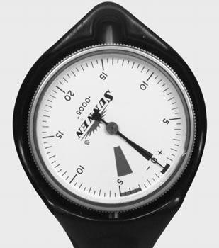 (zero). TYPICAL. Indicator set to 0 (zero) Position the dial bore gauge 0 mm (.787 in) above cylinder base, measuring perpendicularly (90 ) to piston pin axis.