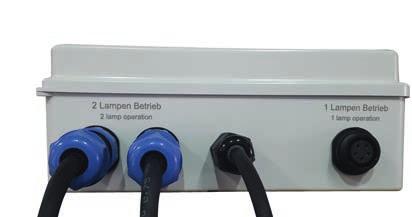 can damage the illuminant and quartz tube The electronic ballast unit produces heat, that dissipates through the housing Max.