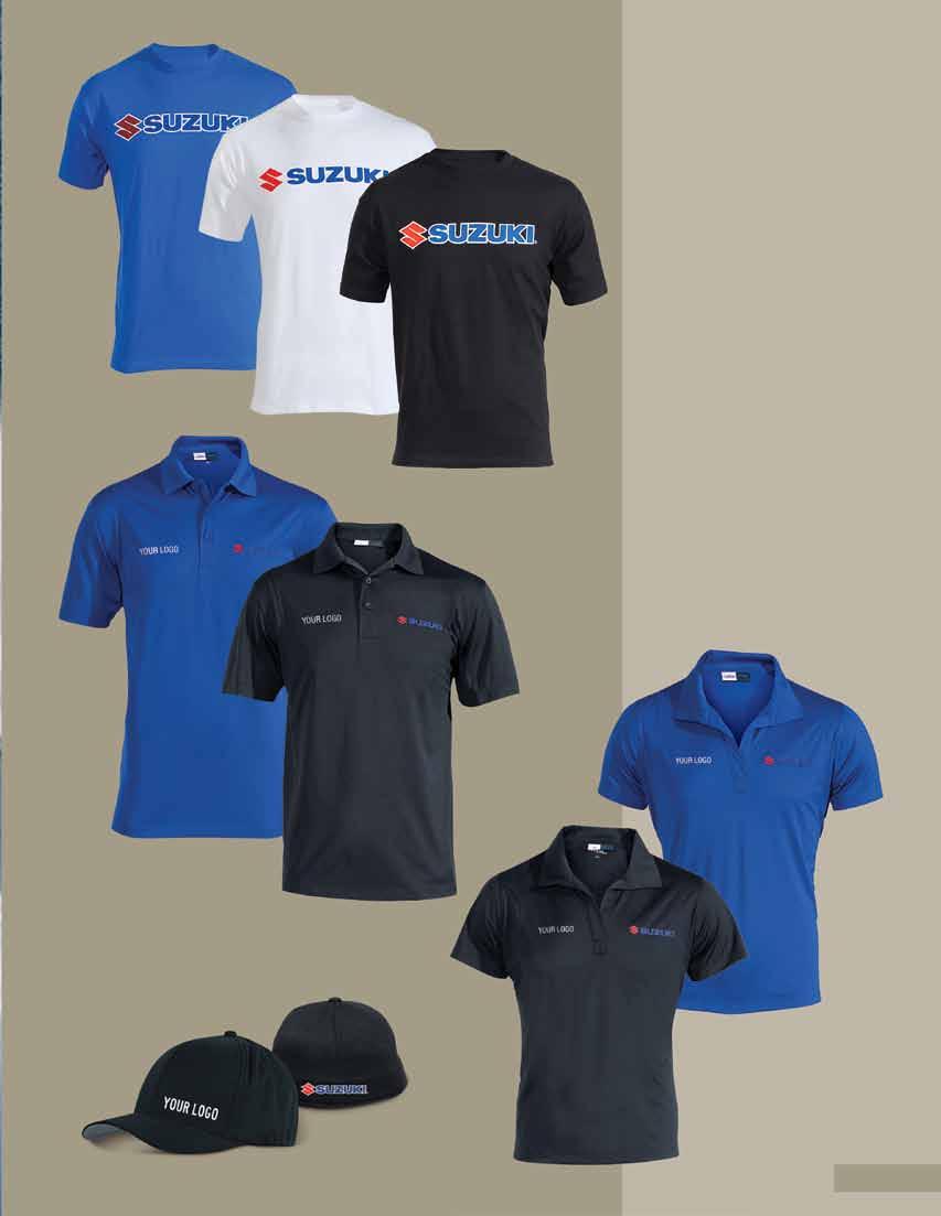 Custom Imprint Program Suzuki Genuine Accessories has put together a new custom Imprint Program so you can have your club name, organization or race team monogrammed onto hats, pit shirts, soft shell