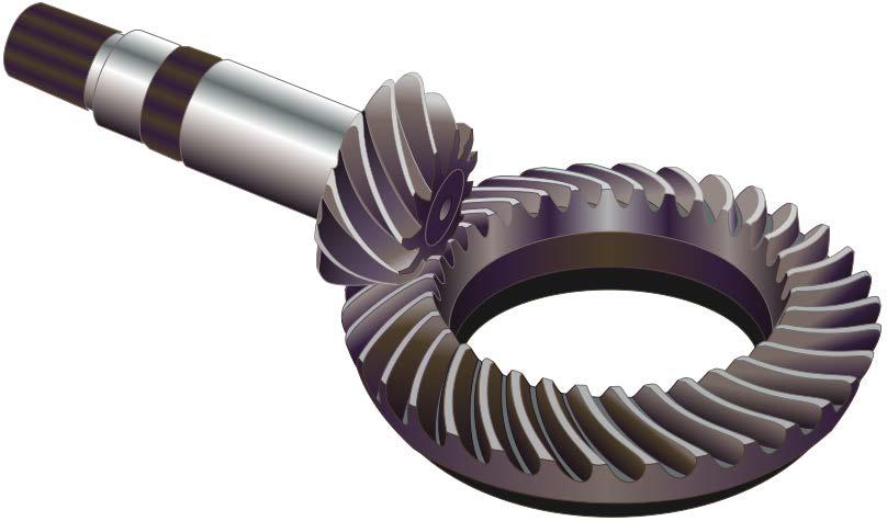 Spiral bevel gear Gears in 90deg angle Unconstant
