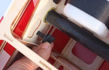 Guide your servo wires into the fuselage openings and connect to the correct