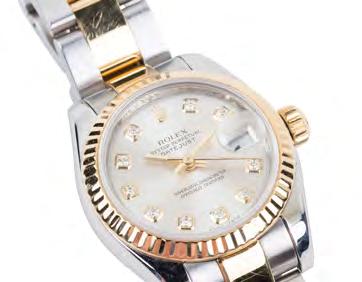 Gold Case: Two Tone Stainless Steel & 18ct Yellow Gold Dial: Silver Diamond Set