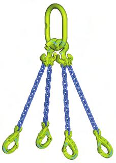 Chain sling 4-leg Type: TG4-GBK Dim. W 4-leg ß 0-45 α 0-90 ß 45-60 α 90-10 Master link Chain Coupling Hook appr. /ea ff. length m weight/m 6 3.1. MF 108-10 KA 6-10 CGD 6-10 GBK-6-10 10.5 4 311 8 5. 3.7 MF 1310-10 KA 8-10 CGD 8-10 GBK-8-10 17.