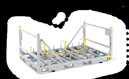 In the unloaded state the load carrier can be stored and transported with reduced volume by means of the hinged