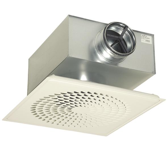DYBA is a quiet, ceiling-mounted supply air unit that consists of a nozzle diffuser, DYBH, and an insulated plenum box, ATTC.