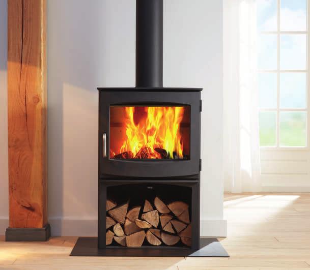Ivar 8 Store EA 5-9 kw Efficienty 77% A large glass pane and a fantastic capacity are key attributes of the Ivar 8 Store EA. The sliding air vent ensures optimum fire regulation.