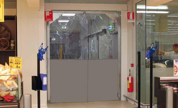 Ditec Flap Solid, safe door with, in addition, easy and fast installation. Ideal for small passage spaces Simple, practical and reliable Ditec Flap is a solid swing door with flexible wings.