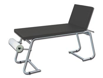 Size: 190 x 60 x h 80 cm 38. 27401 EXAMINATION COUCH - chromed black Suitable for medical office or small surgeries. Easy to assemble, following enclosed instructions. Comes complete with mattress.