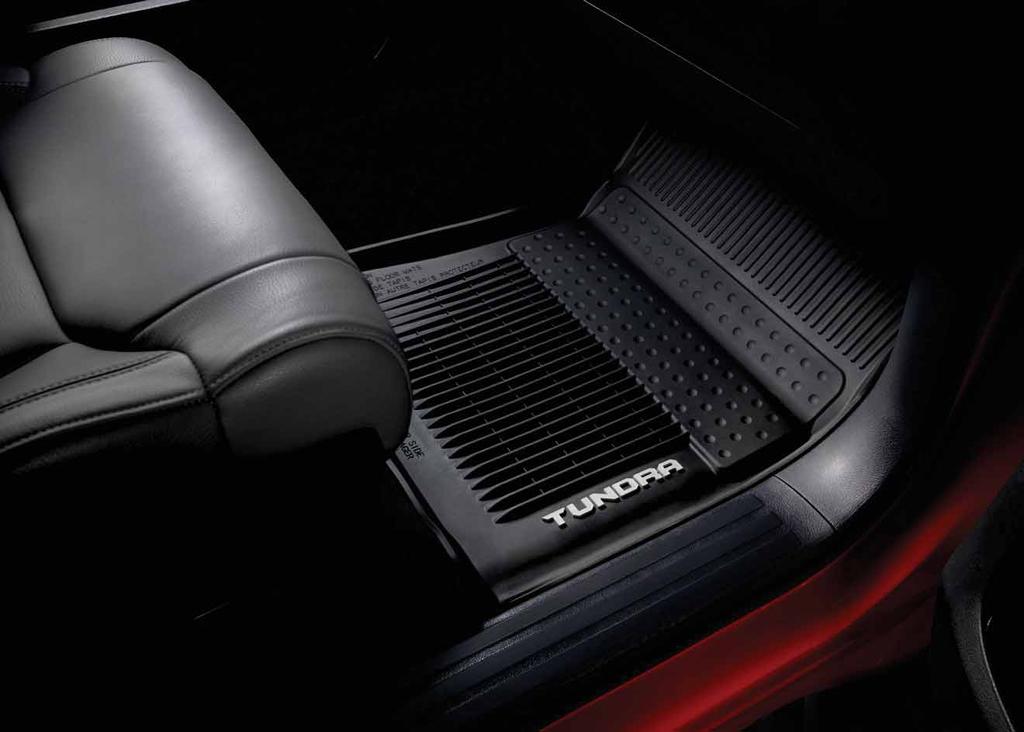 2 /11 All-Weather Floor Liners Your Tundra has never been afraid of a little dirt. And now you can really go all out while still keeping the interior like new.