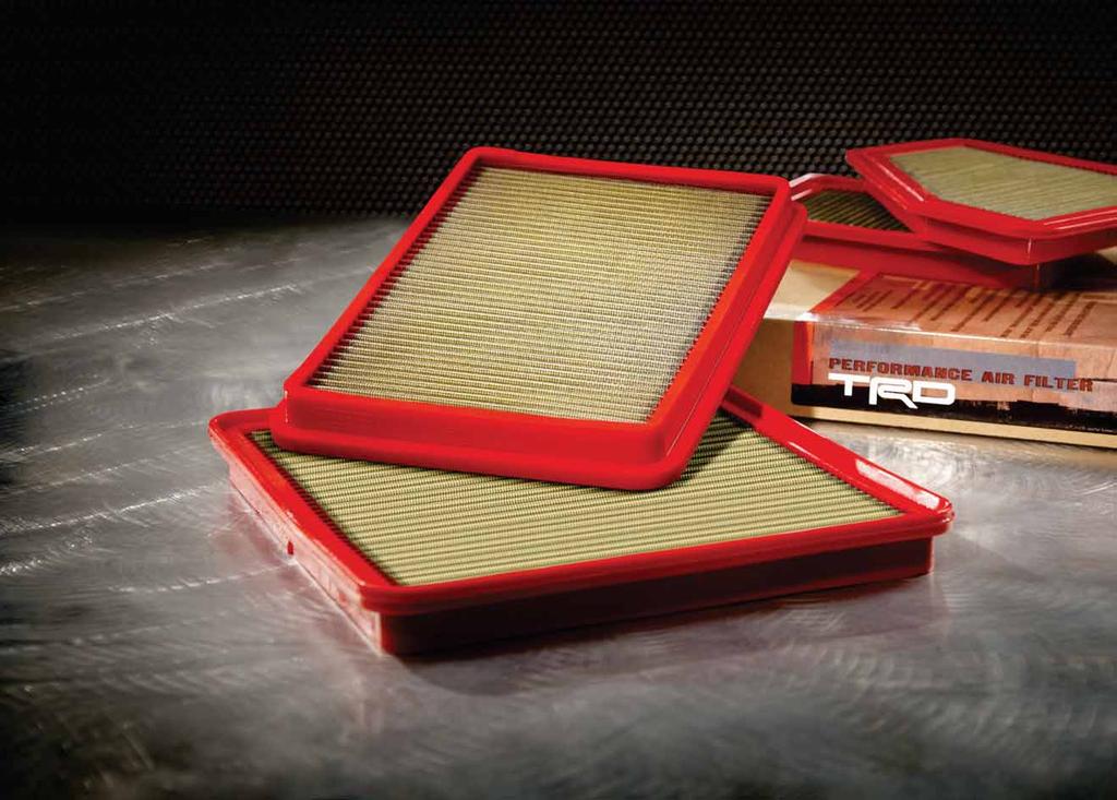 1 /8 TRD Performance Air Filters You multitask; make sure your parts do too. The TRD air filter helps protect and maintain the life of your engine with enhanced airflow.