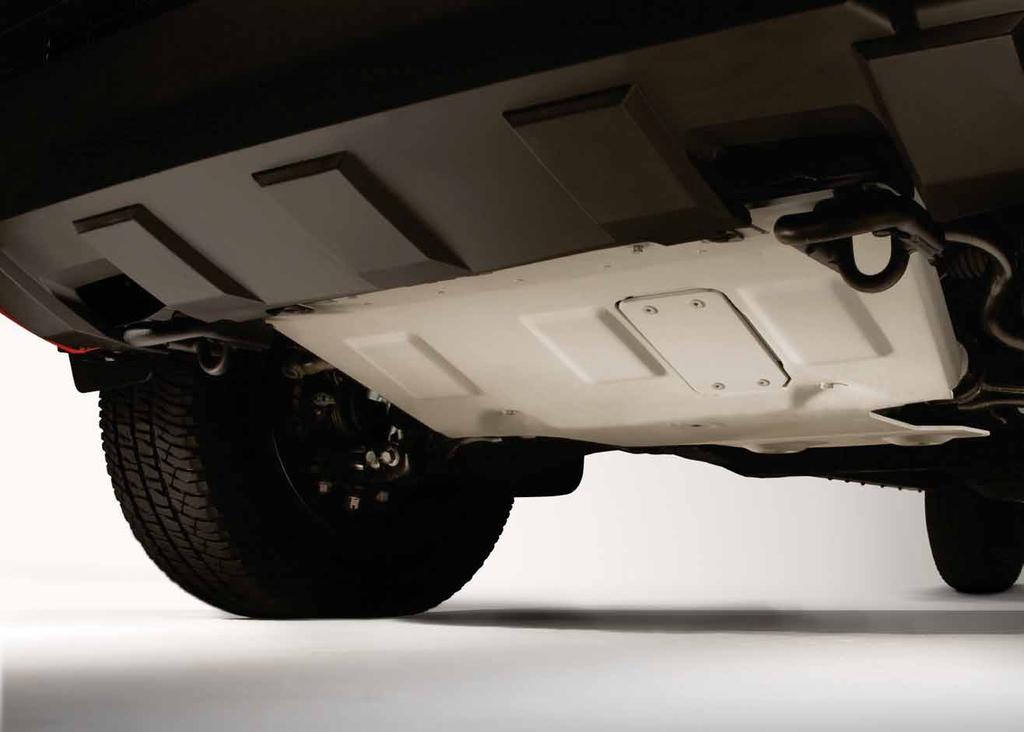 7 /8 TRD Front Skid Plate Help keep the underbelly of your Tundra safe from vengeful boulders with the TRD skid plate.