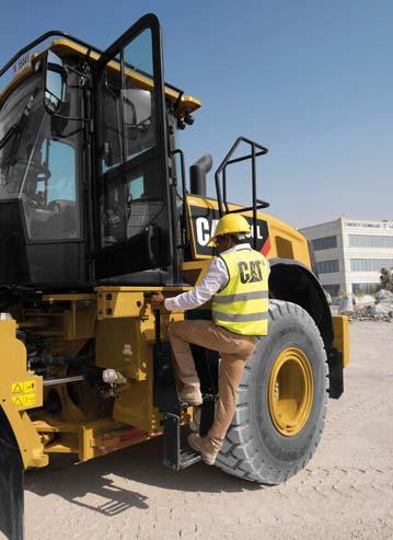Viscous cab mounts connect cab to frame of machine, decreasing noise and vibration resulting in a sustainable work environment and well-rested efficient, productive operator.