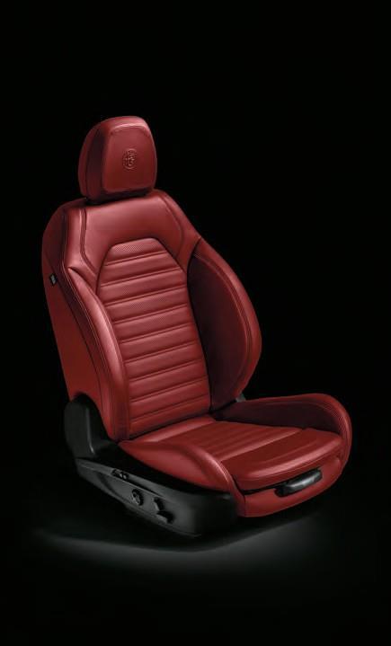 Black leather sports seats with aluminium