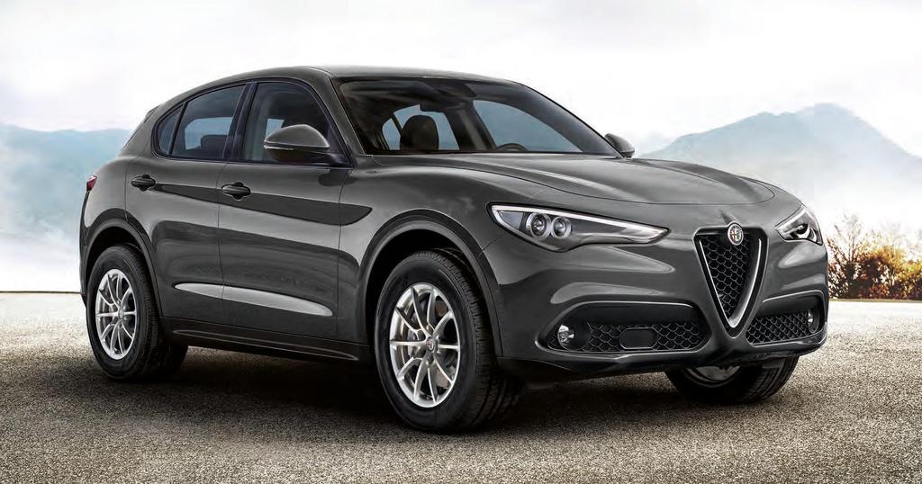 ALFA ROMEO STELVIO Entry trim is available with: 2.2 Turbo Diesel 180hp RWD Lane departure warning (LDW) Forward collision warning (FCW) 6 airbags Integrated braking system incl.