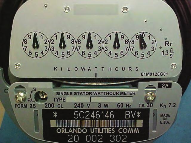 OUC Electric Meter Voltage Class Service